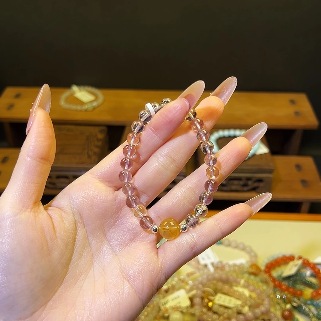 水晶手链银S925镶嵌紫水晶。4031