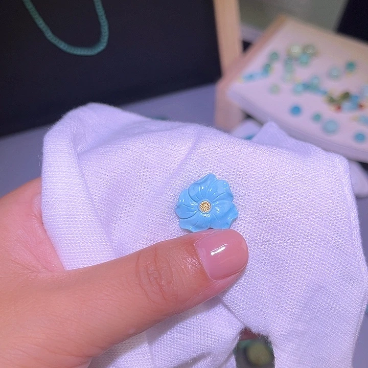 ****呀未镶嵌绿松石珠宝半成品