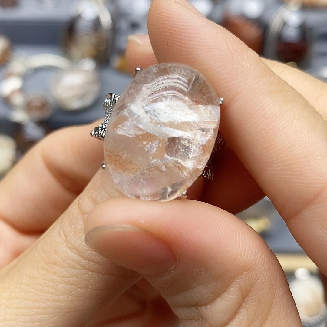 葫***蓓银S925镶嵌珠宝半成品水晶定制水晶