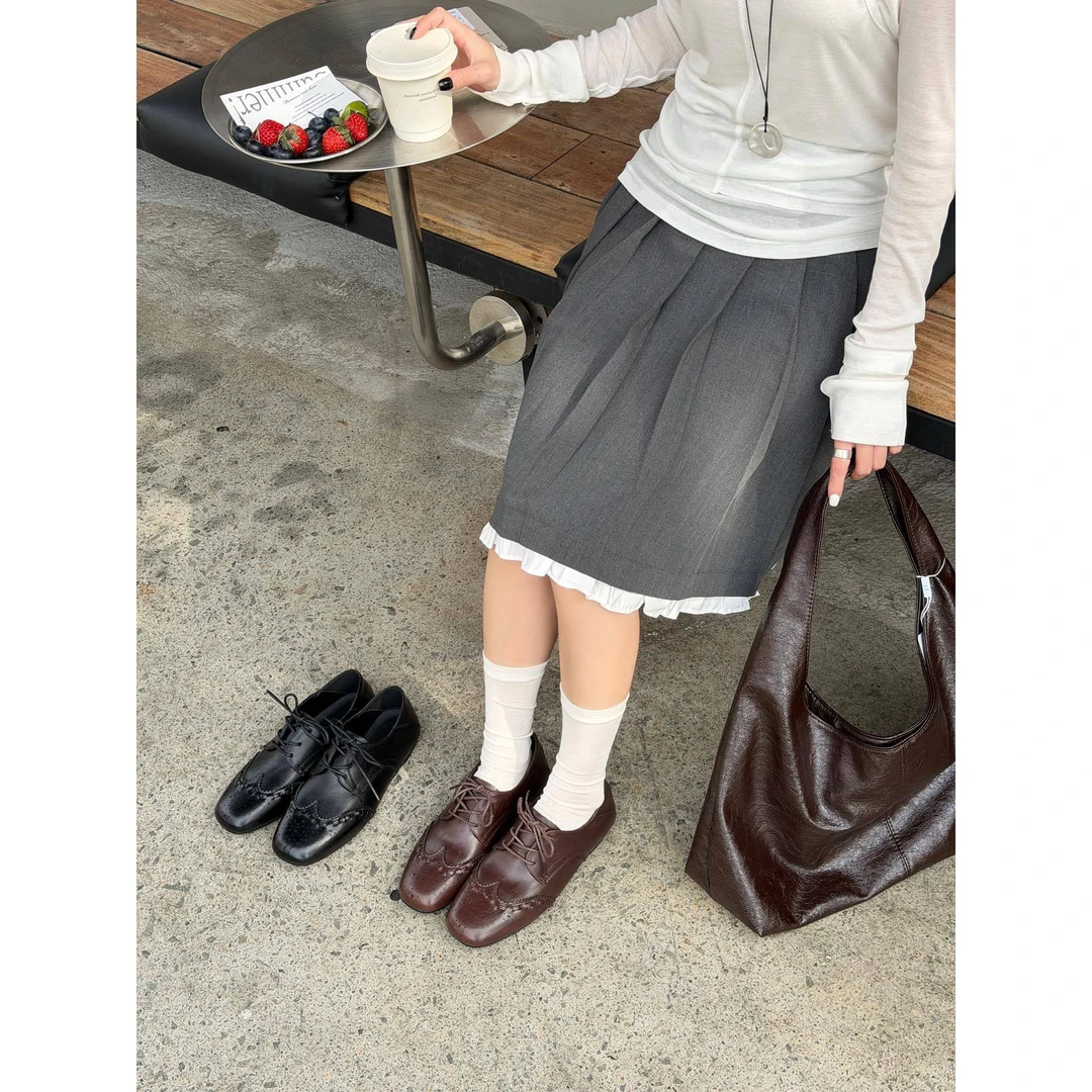 杜米亚方头英伦风牛津鞋D993609-3