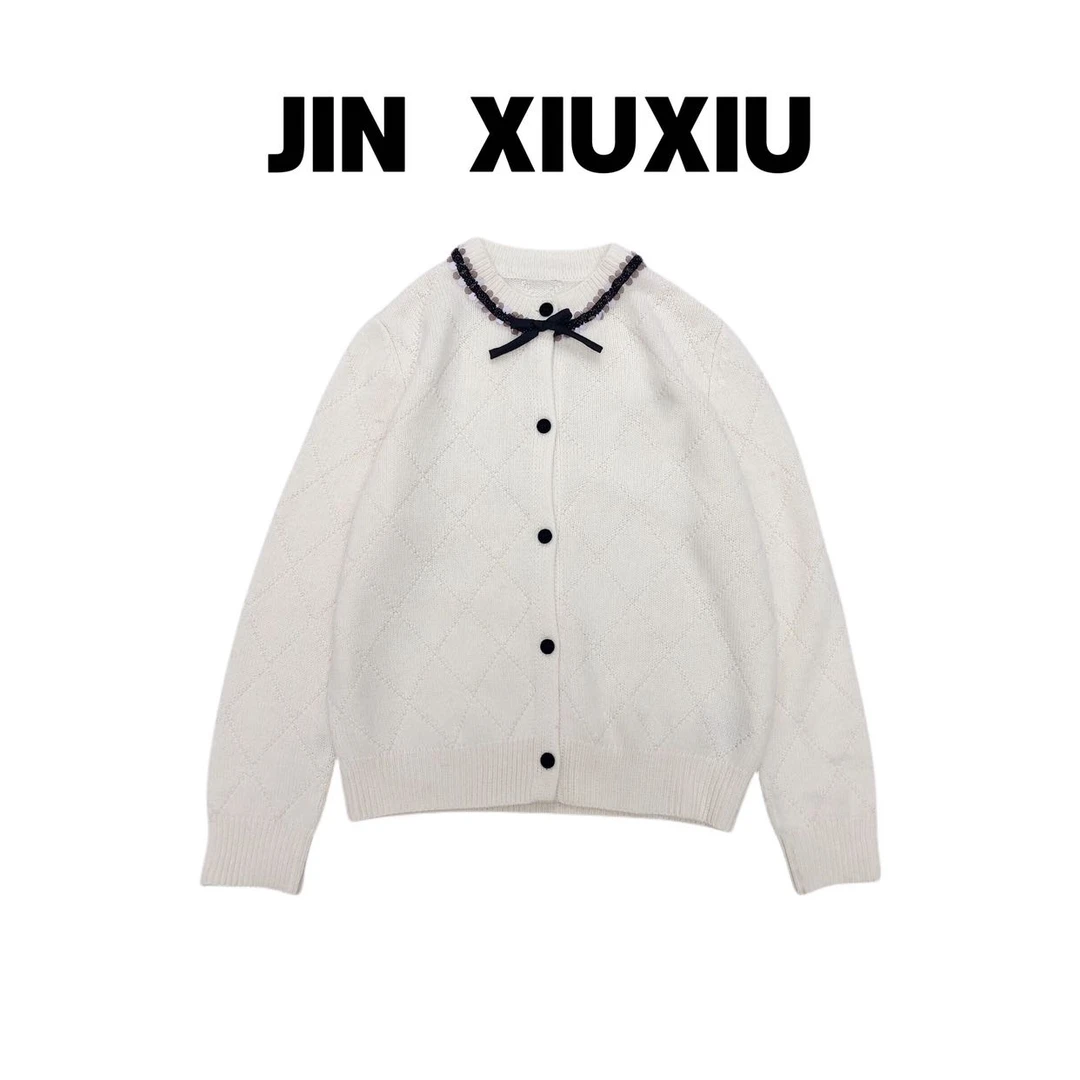 【金秀秀】【气质蝴蝶结】1233韩国东大门新款针织开衫