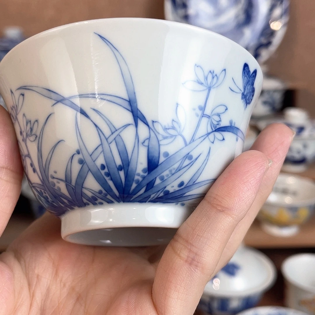 泥藝瓷梦梅兰竹菊四君子之兰花