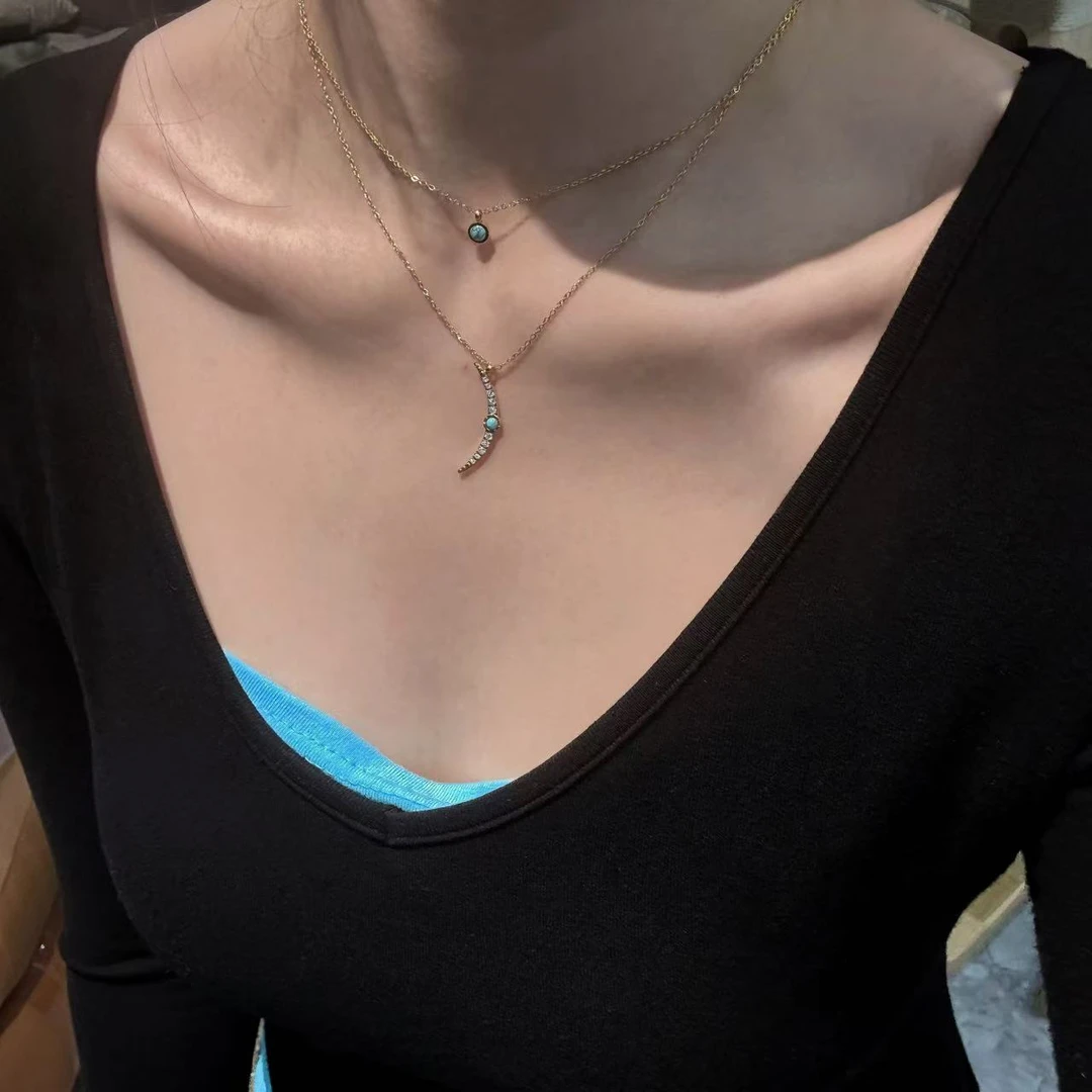 钛钢项链 BIBI【双层星月】项链X048