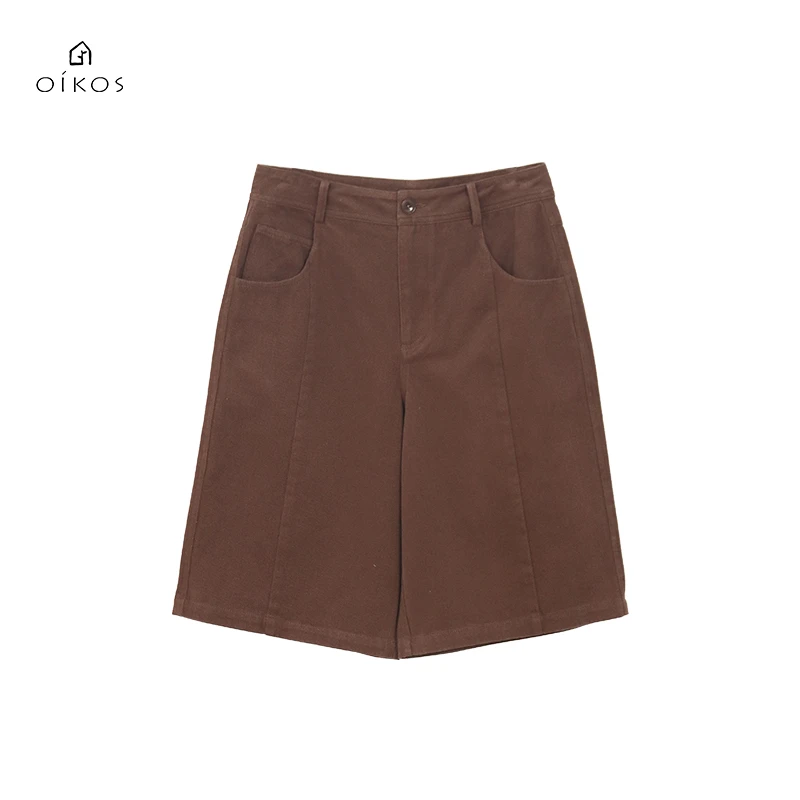 OIKOS牛仔裤休闲裤短款时尚百搭女士夏季5H41F3201