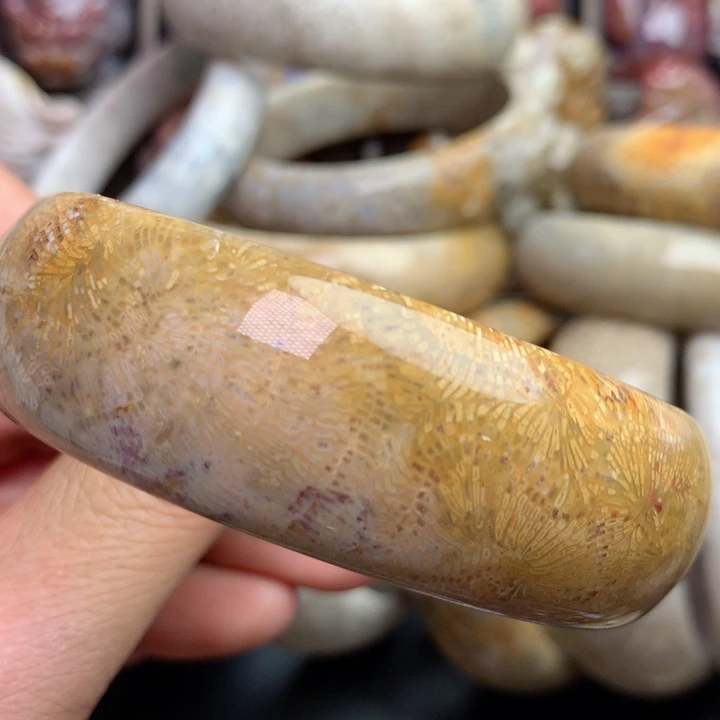 硅化珊瑚（珊瑚玉）颈饰未镶嵌一**花