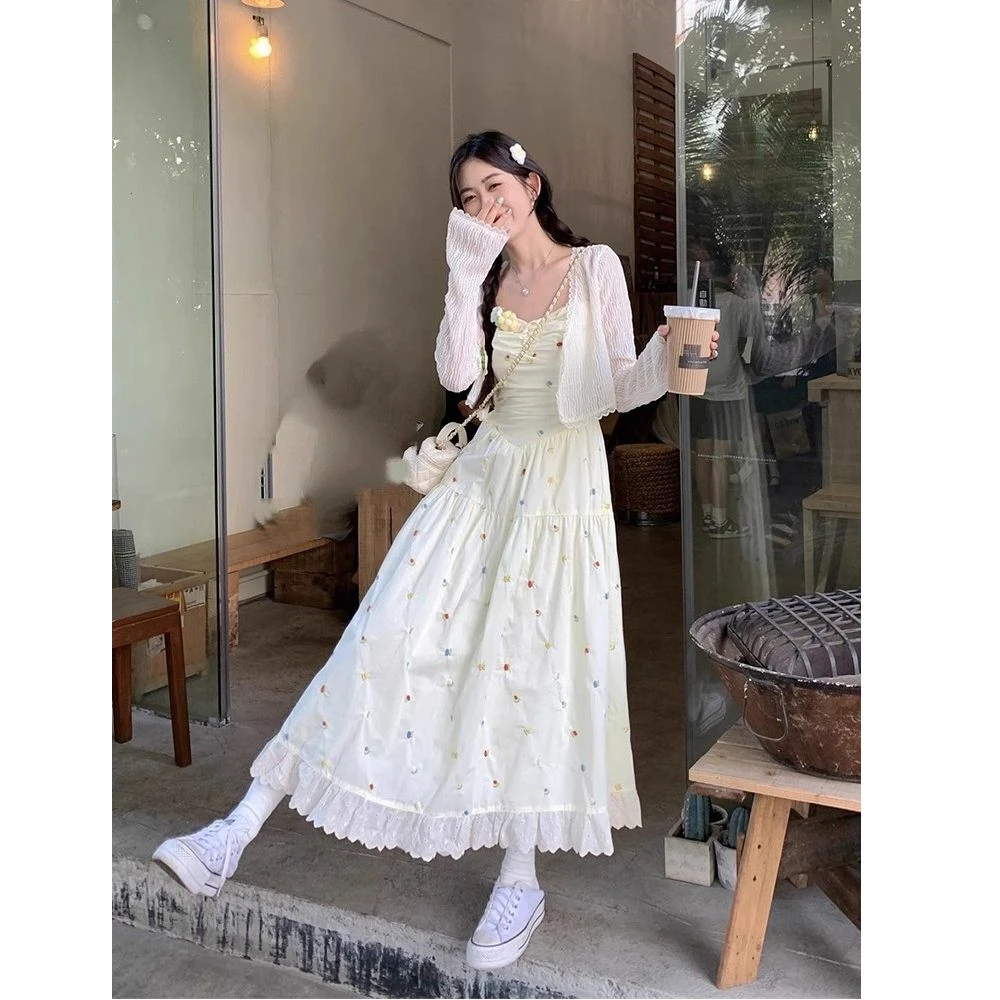 2025新款夏季甜美初恋温柔风显瘦学生波点吊带连衣裙小众设计感潮