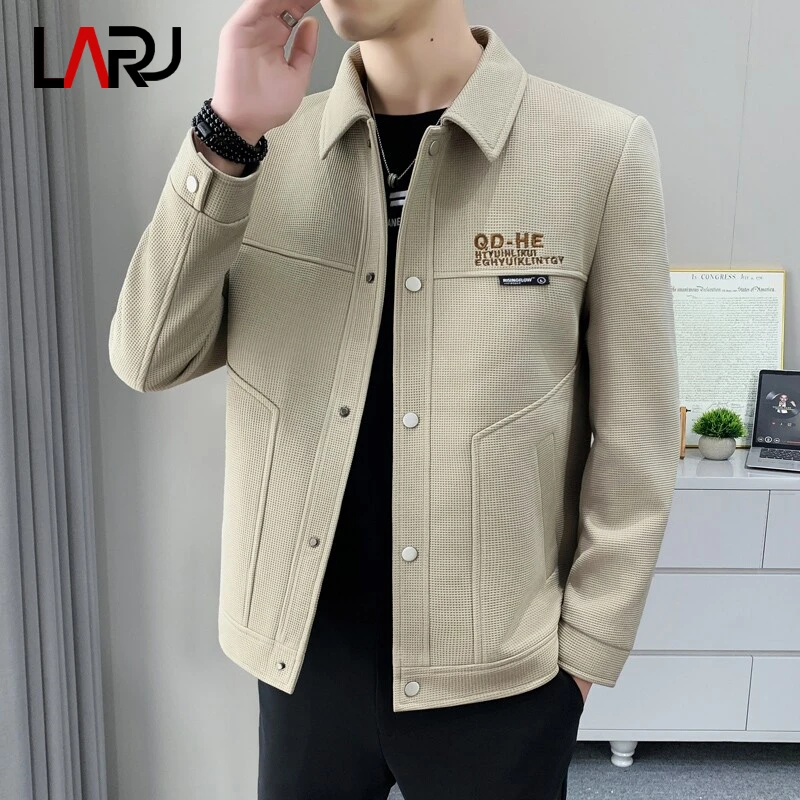 2025春季新款男士外套简约时尚潮流百搭翻领休闲宽松夹克男上衣