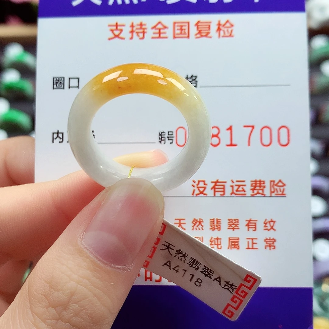 翡翠戒指未镶嵌18/19号