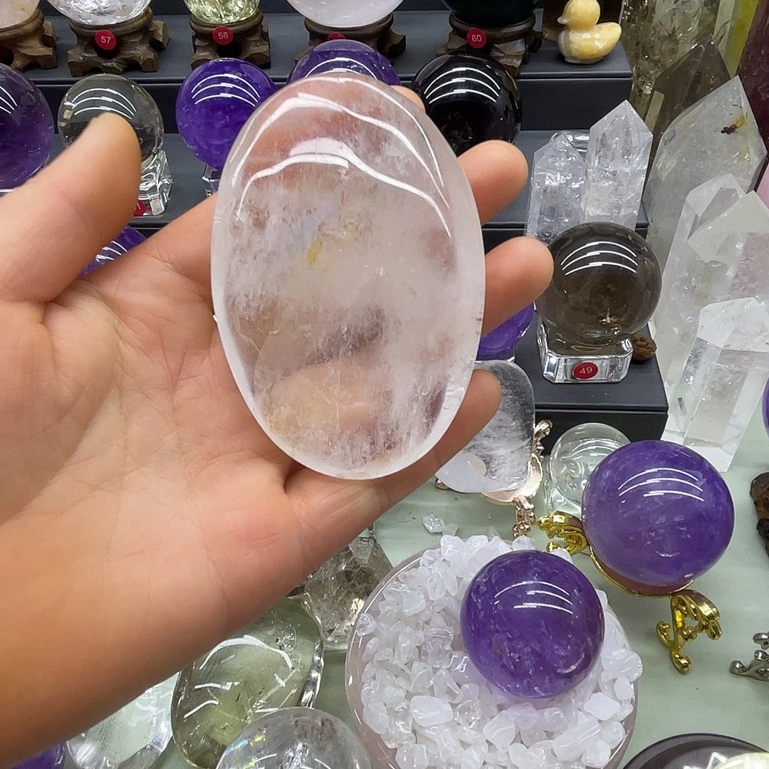 天然白色水晶手把剑