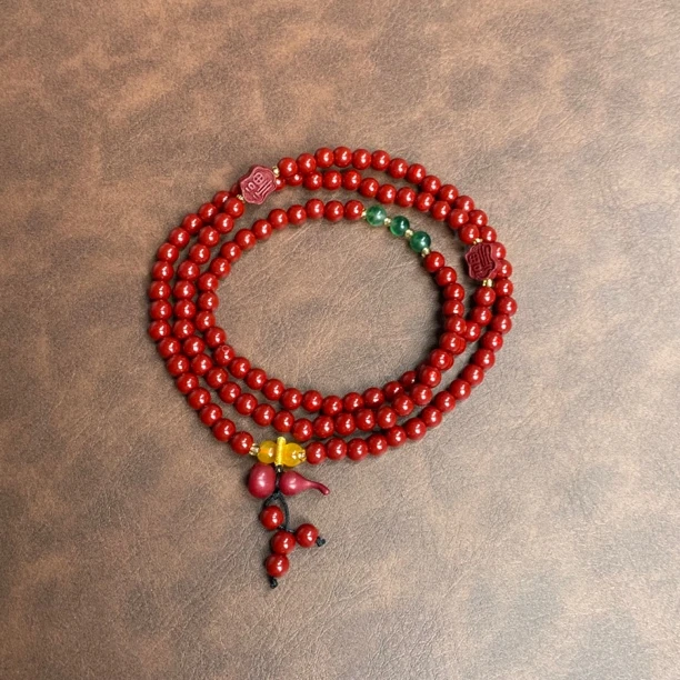 天然辰砂WPT 033 精品手串（无礼盒）