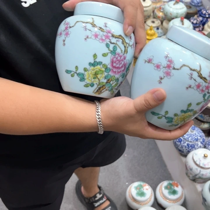 瑕疵福利品陶瓷茶叶罐介意勿拍