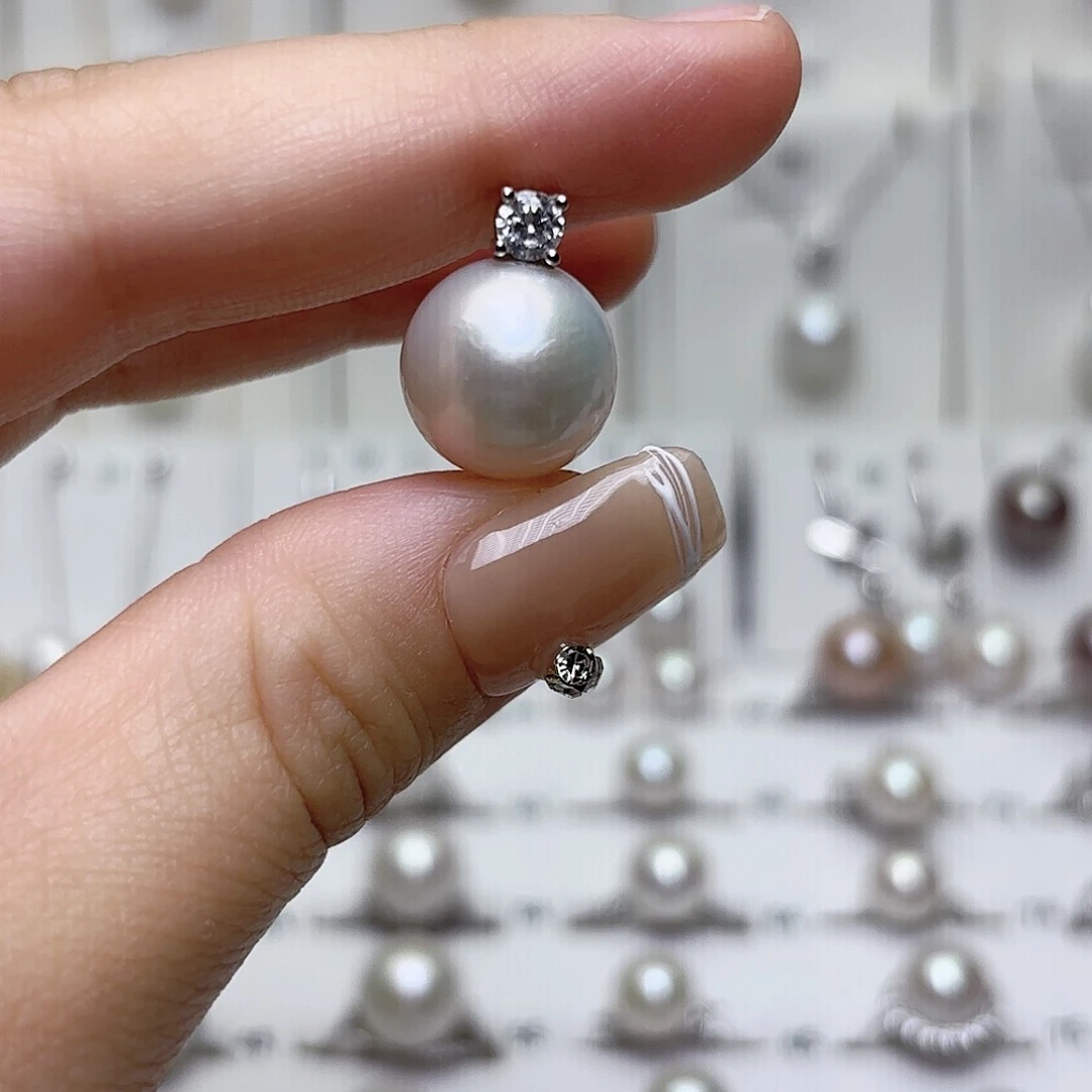 淡水珍珠银S925镶嵌颈饰