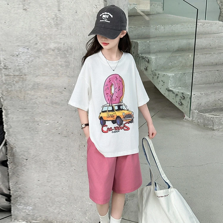 【丫丫童装】2025夏季新款中大女童甜甜圈套装休闲韩版-L229