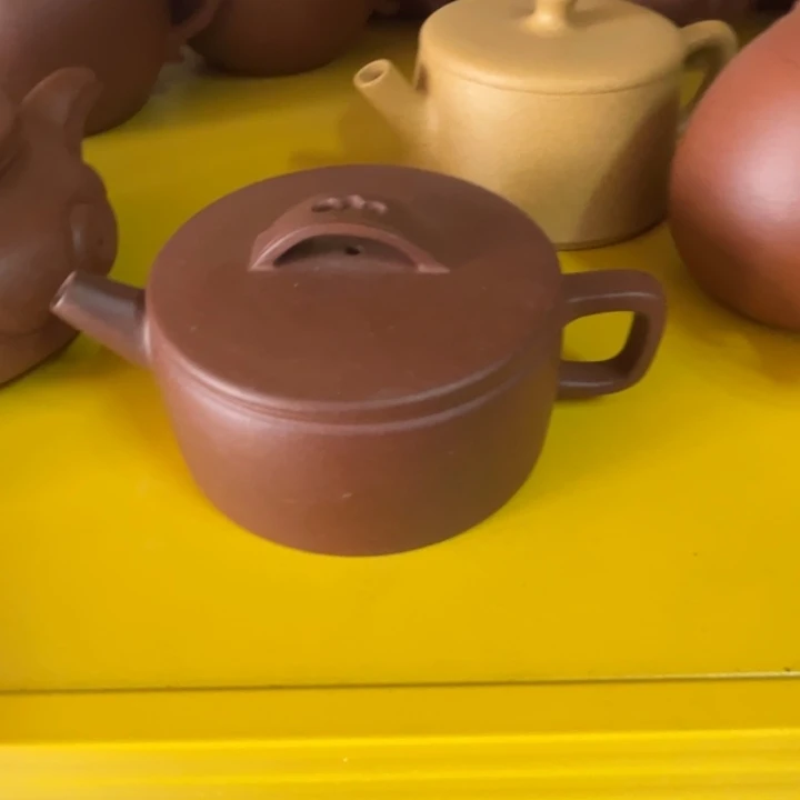紫砂茶壶紫泥汉瓦150cc微瑕