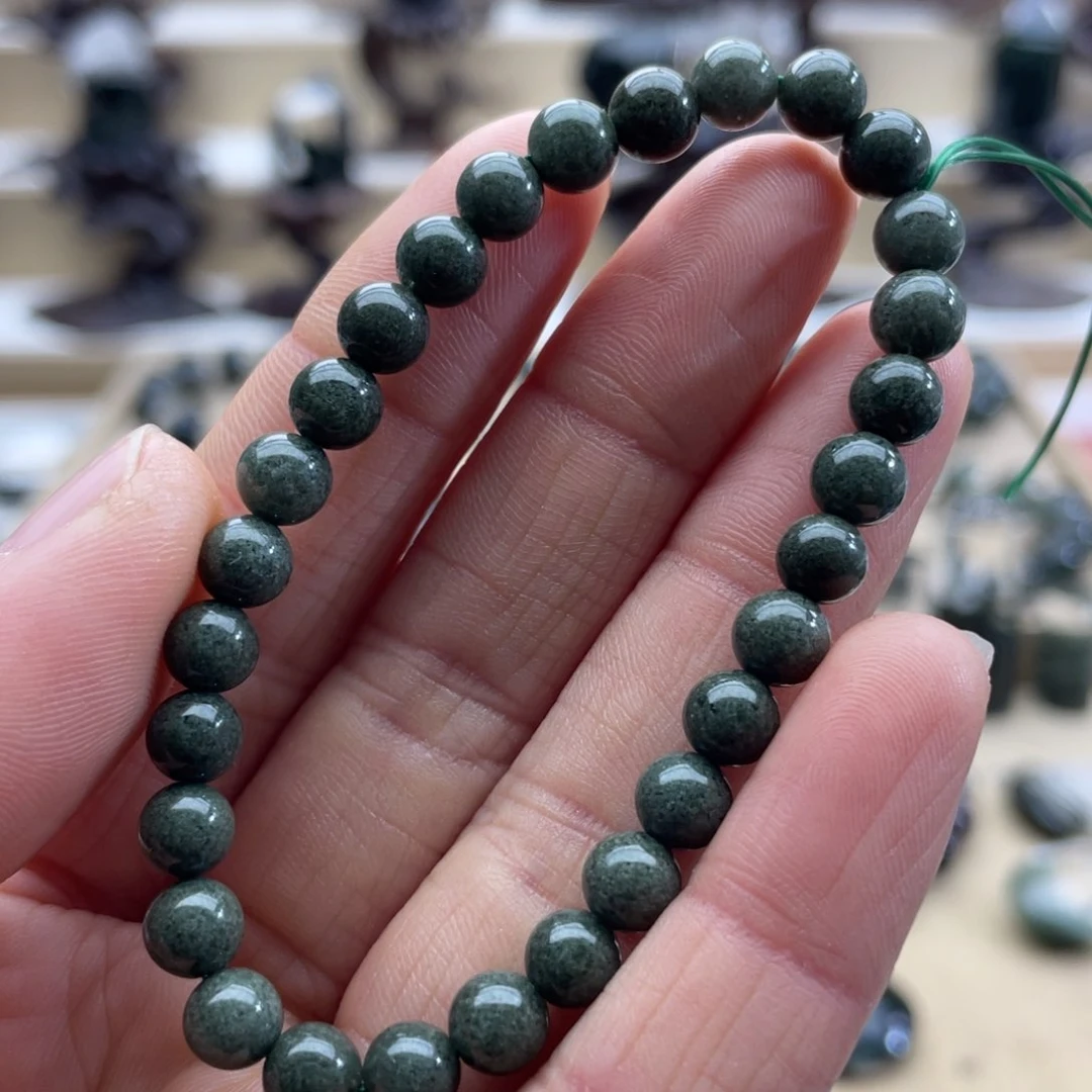 水晶手链未镶嵌s****w绿幽灵满盆手机链定制不退换