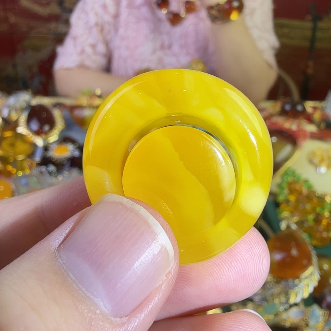 蜜蜡未镶嵌戒指戒指