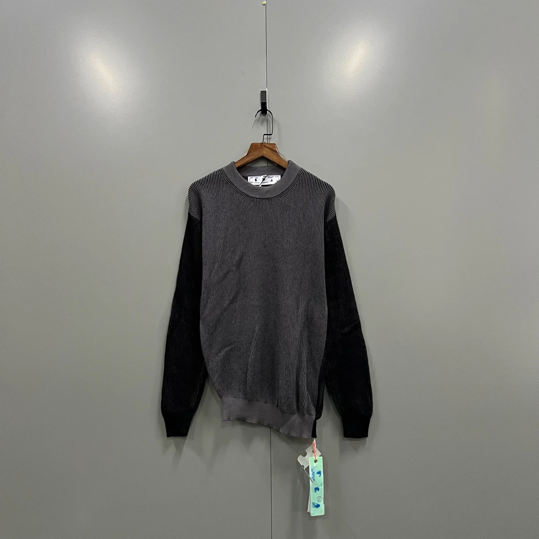 未使用 maje （ll） ow 001919 徽标罗纹针织毛衣 S码