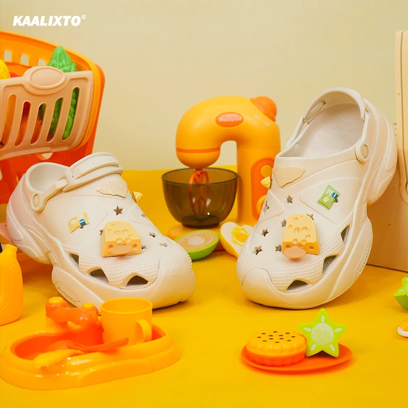 Kaalixto奶酪经典洞洞鞋百搭户外夏季时尚百搭情侣