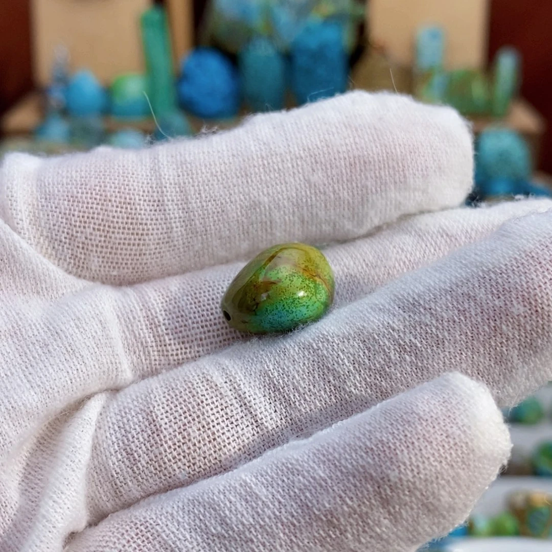 定制绿松石玉华豆