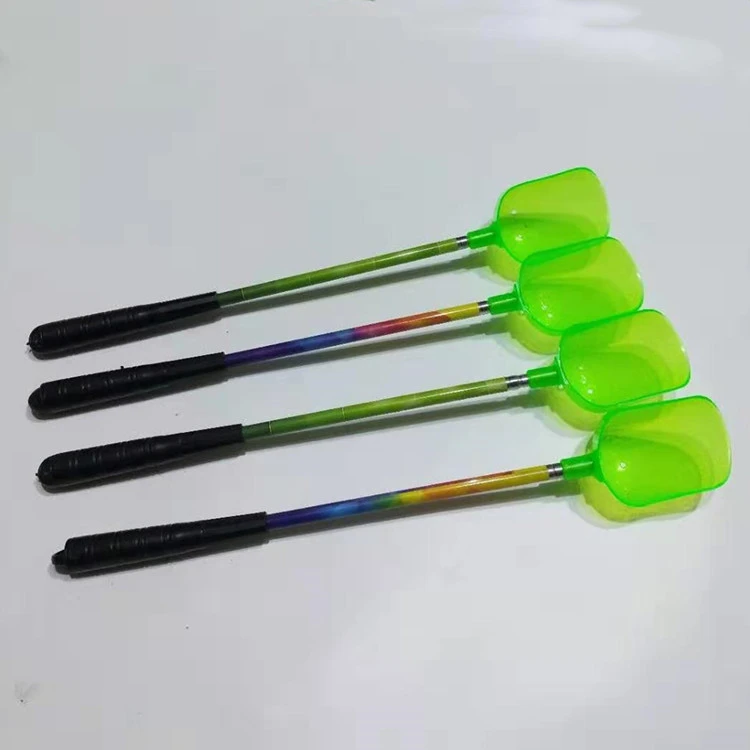 彩色不锈钢打窝勺抛饵勺三节伸缩打窝勺钓鱼远投撒饵勺垂钓小配件