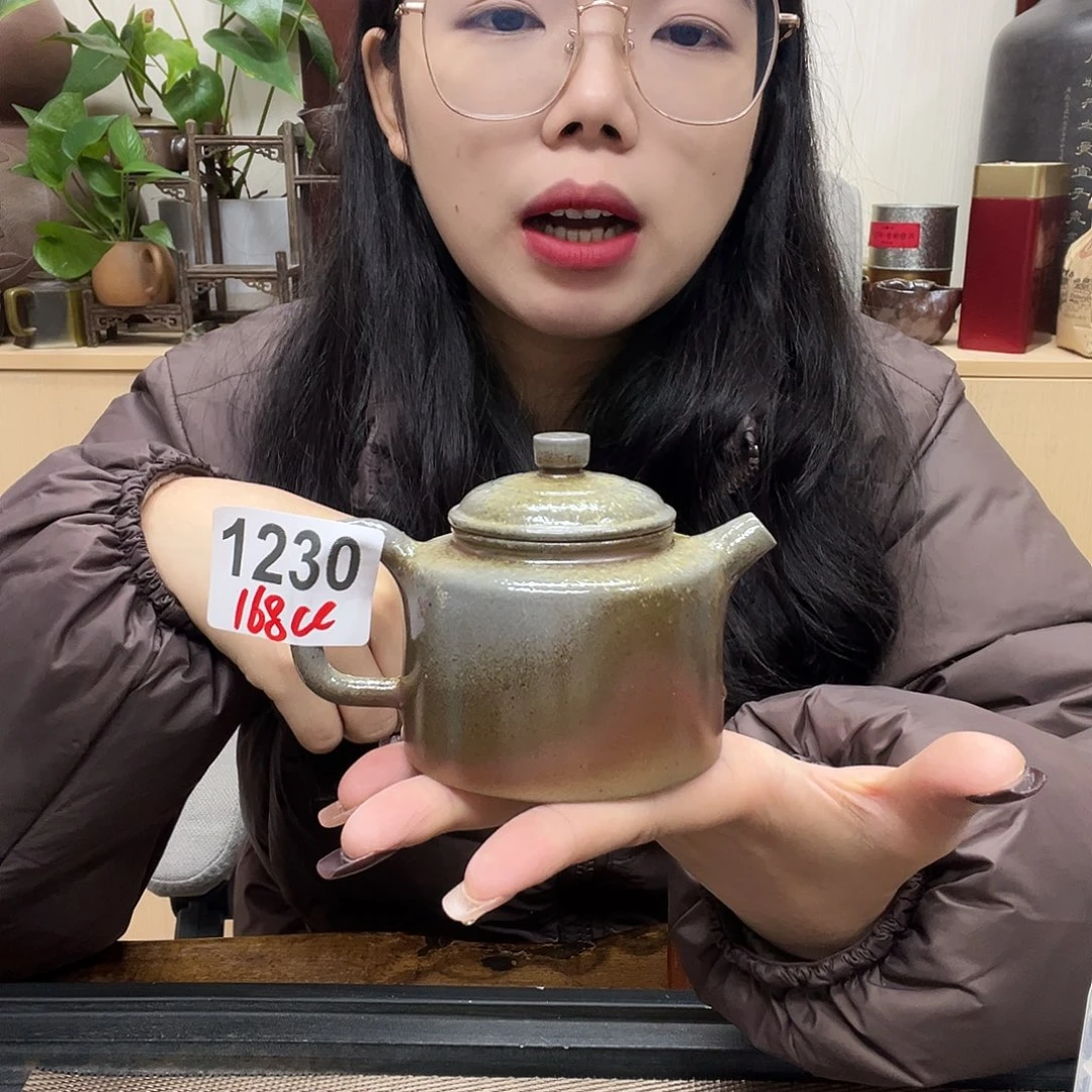 壶1230老韩坭兴陶 柴烧德钟
