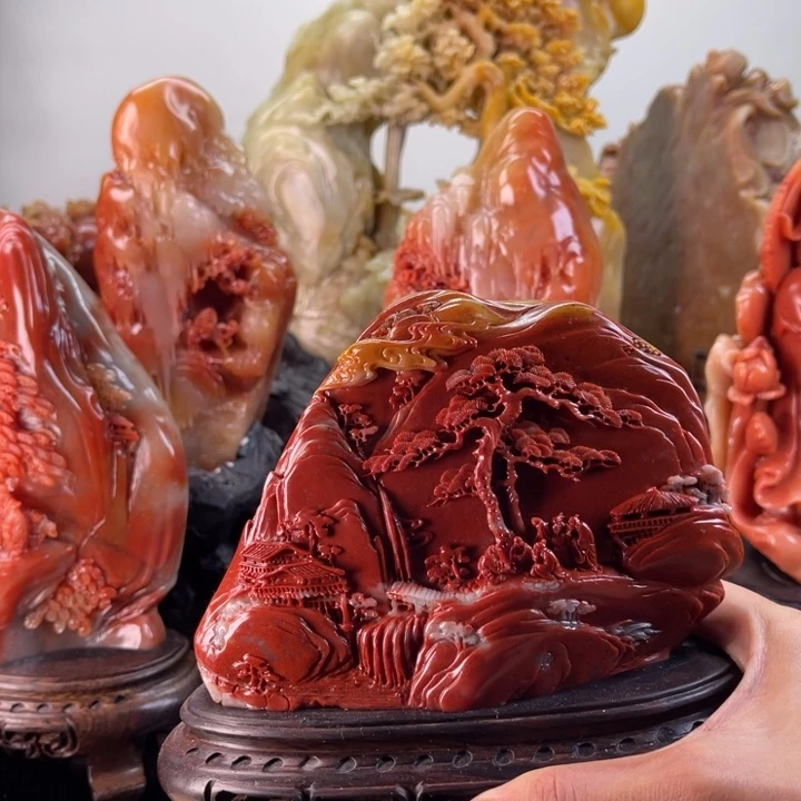 寿山石富春山居图