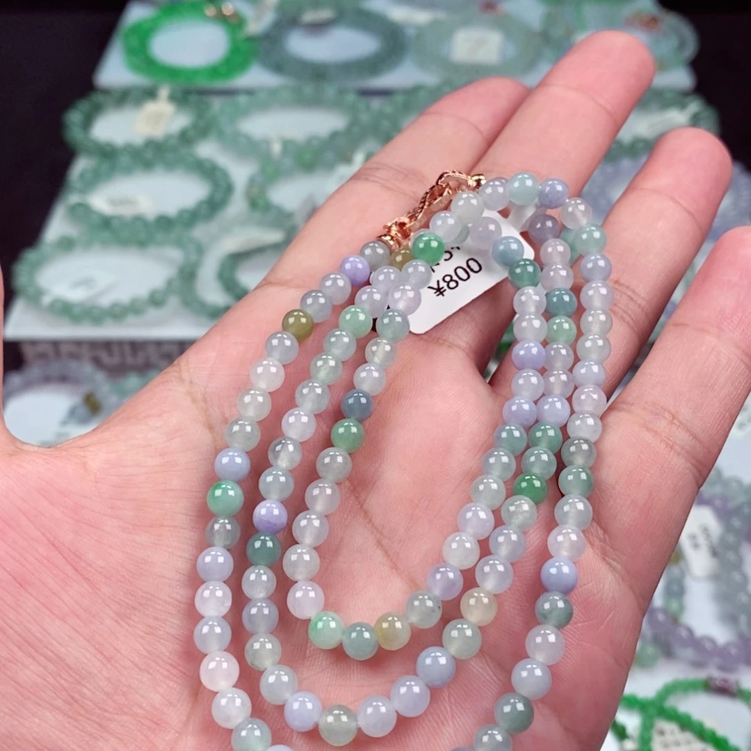 手链翡翠未镶嵌卡5+