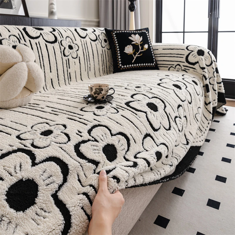 新款沙发巾毛绒盖布沙发垫秋冬高级感全盖防滑防猫套罩欣欣向绒
