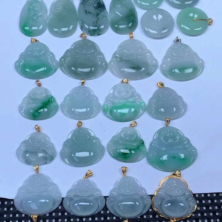翡翠未镶嵌颈饰天然