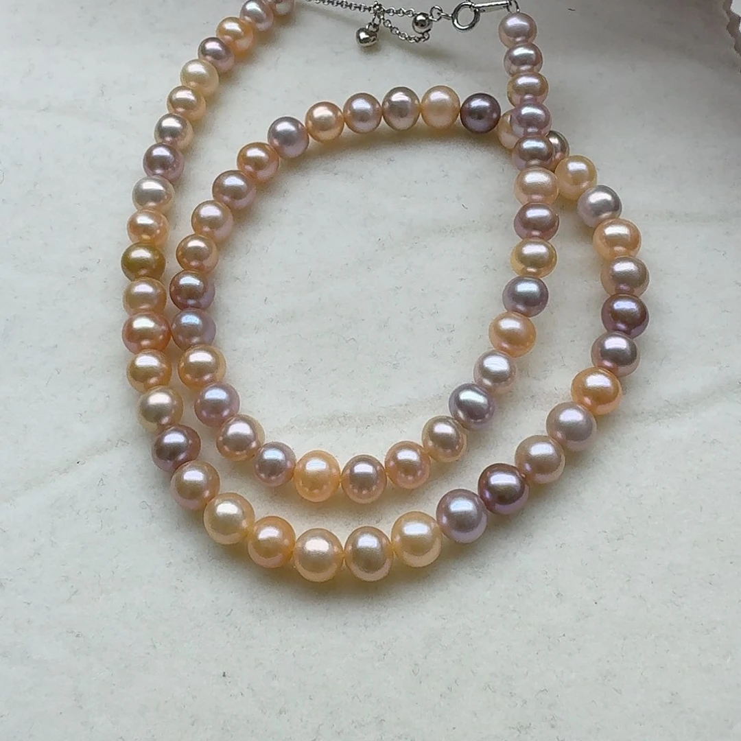 淡水珍珠颈饰银S925镶嵌6-7