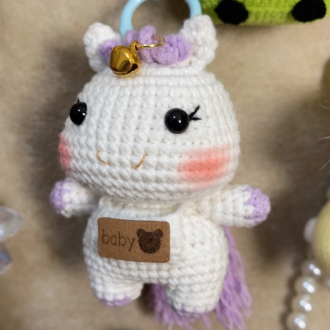 手工钩针编织 生肖马挂件