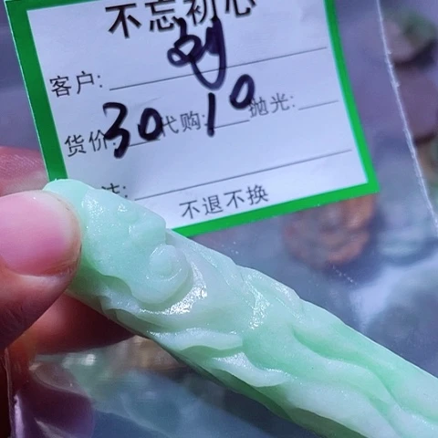 刘***全翡翠未镶嵌颈饰缅甸