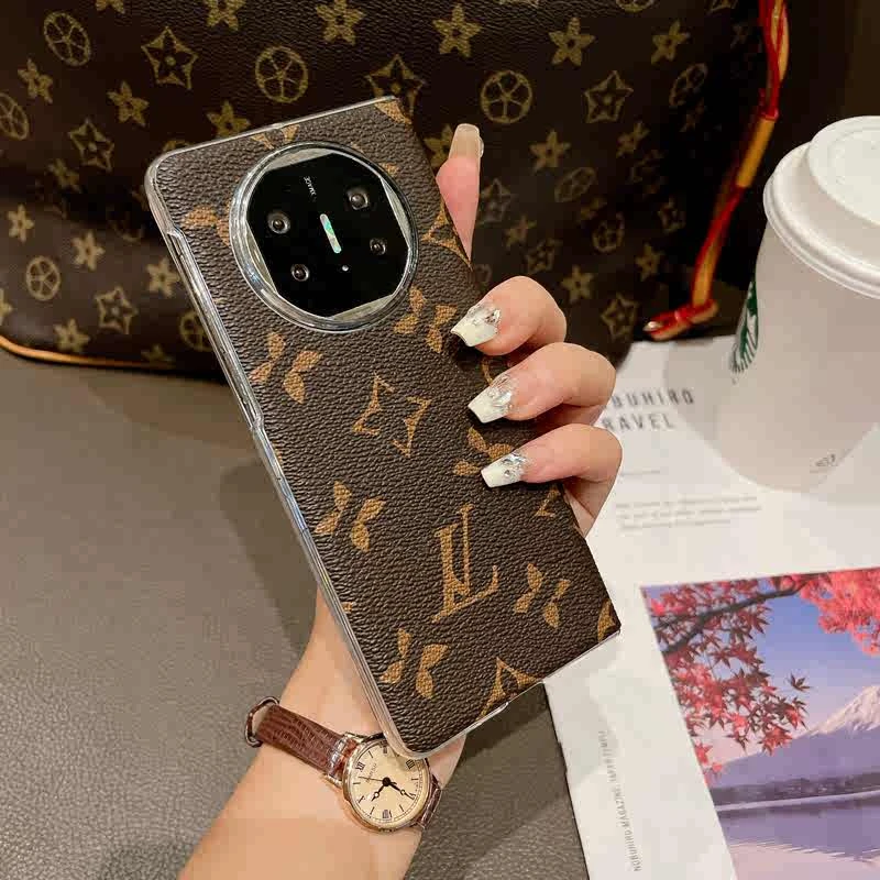 新款棕色折叠翻盖适用华为matex6手机壳壳典藏版x5字母复古老花x3