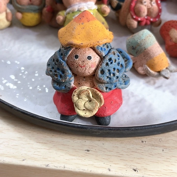 泥塑古镇炻陶花盆