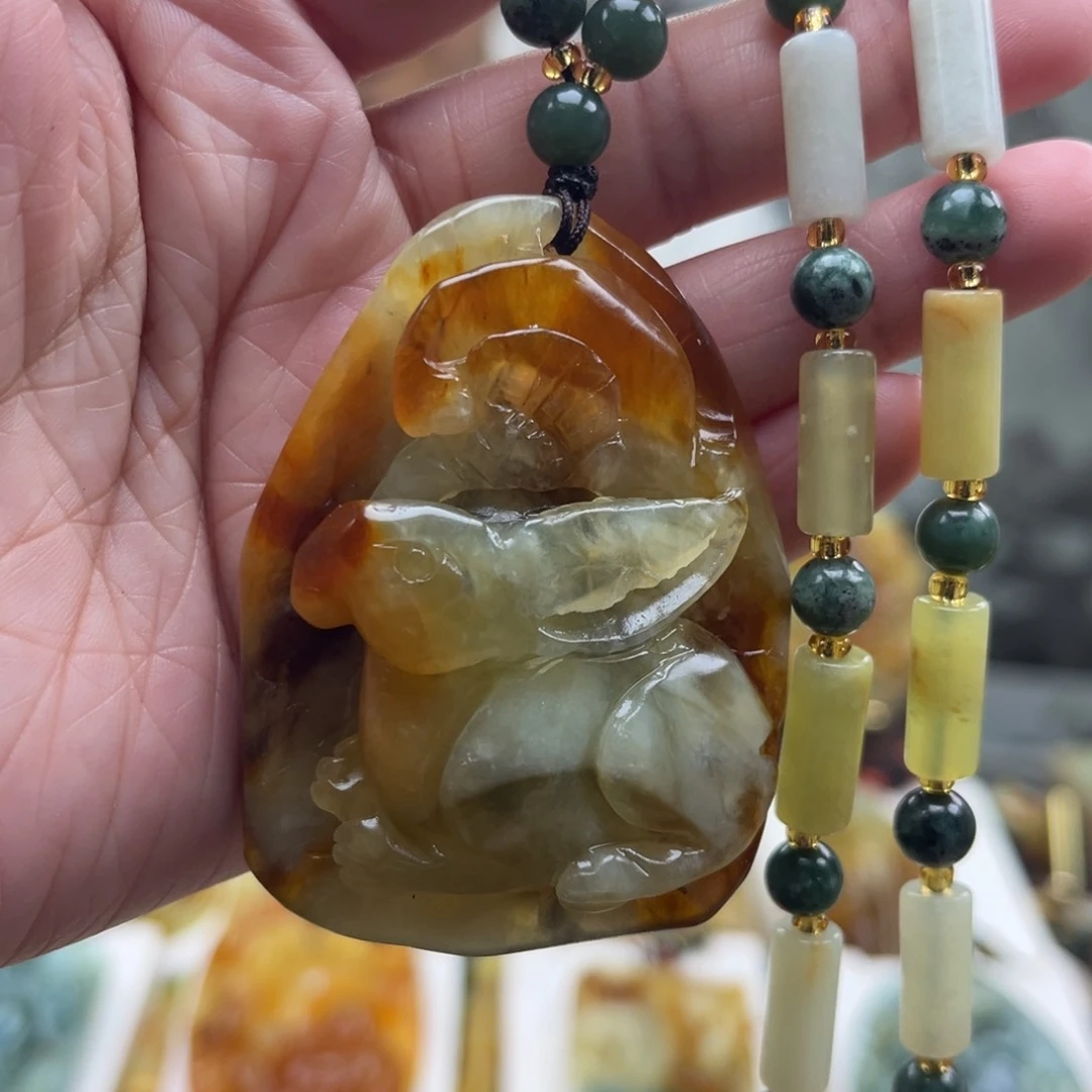 岫玉未镶嵌挂件挂件