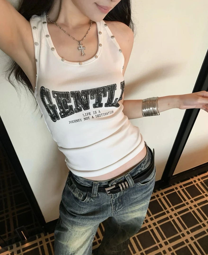 孤品辣妹杂款背心上衣