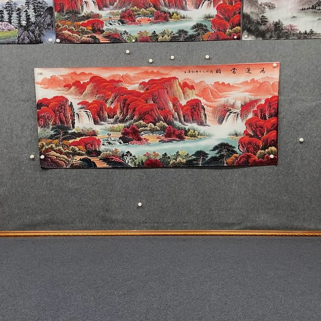 保***哥国画小八尺山水一幅