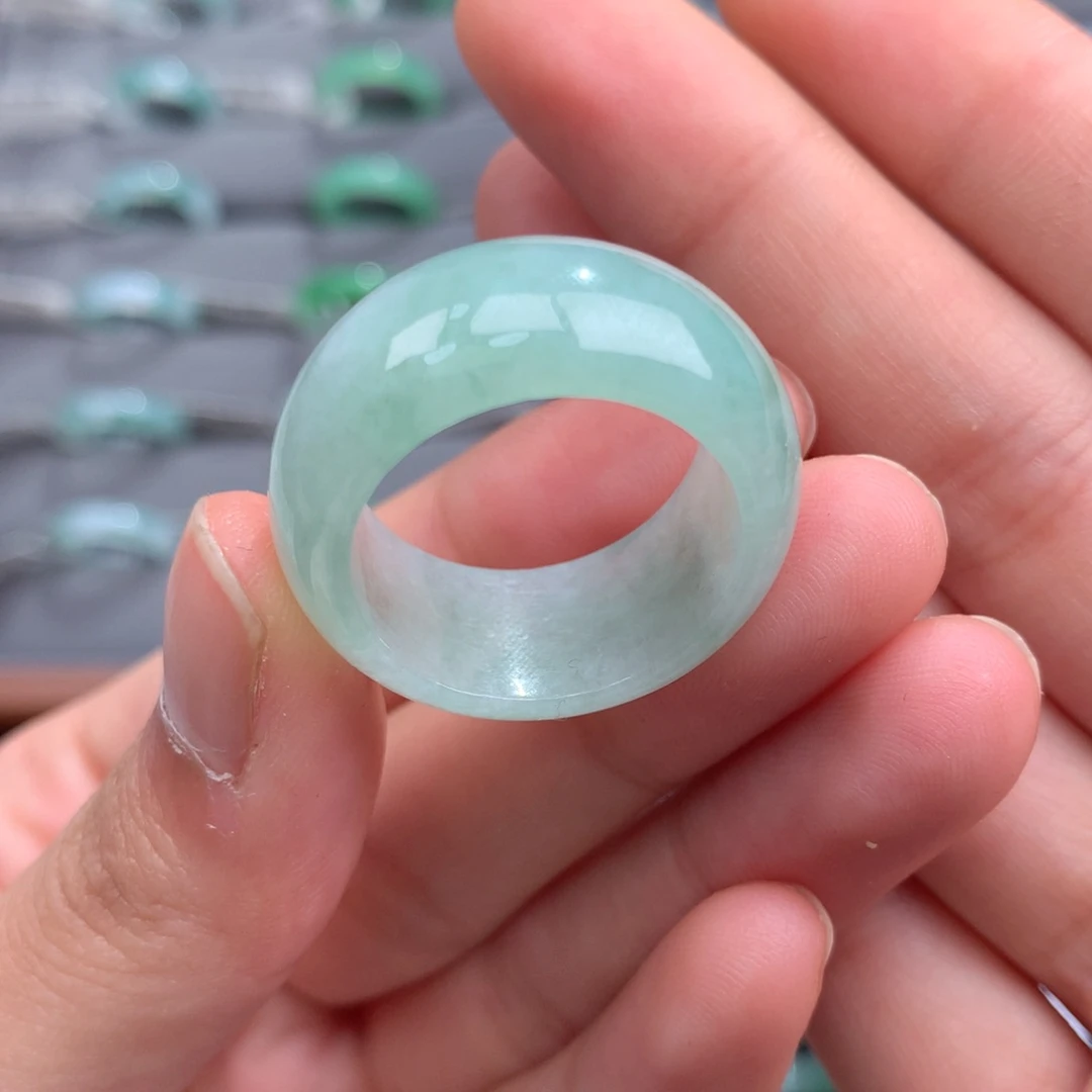 翡翠戒指未镶嵌天然22-24
