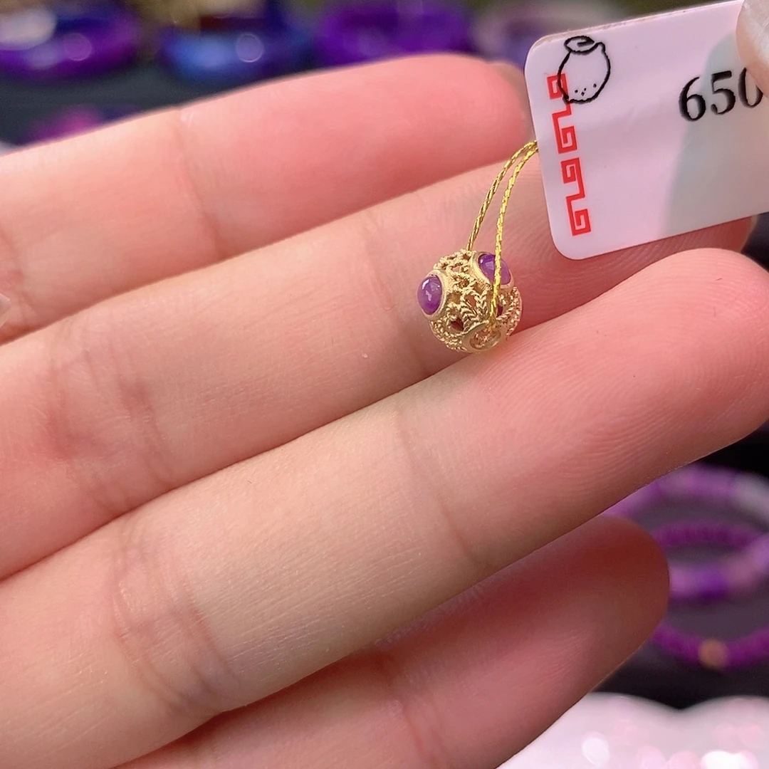 苏纪石（舒俱来）18K金镶嵌吊坠(不含链)