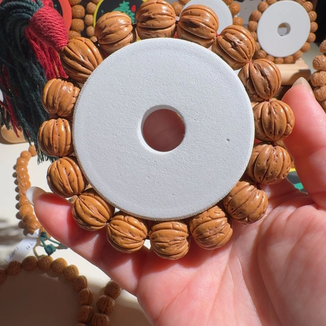 文玩核桃手串野生桃核大肥脐1.6