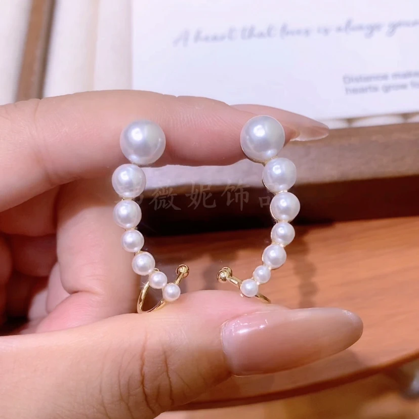 铜合金耳饰 今年流行复古耳钉耳骨夹一体耳饰新款潮温柔风耳环