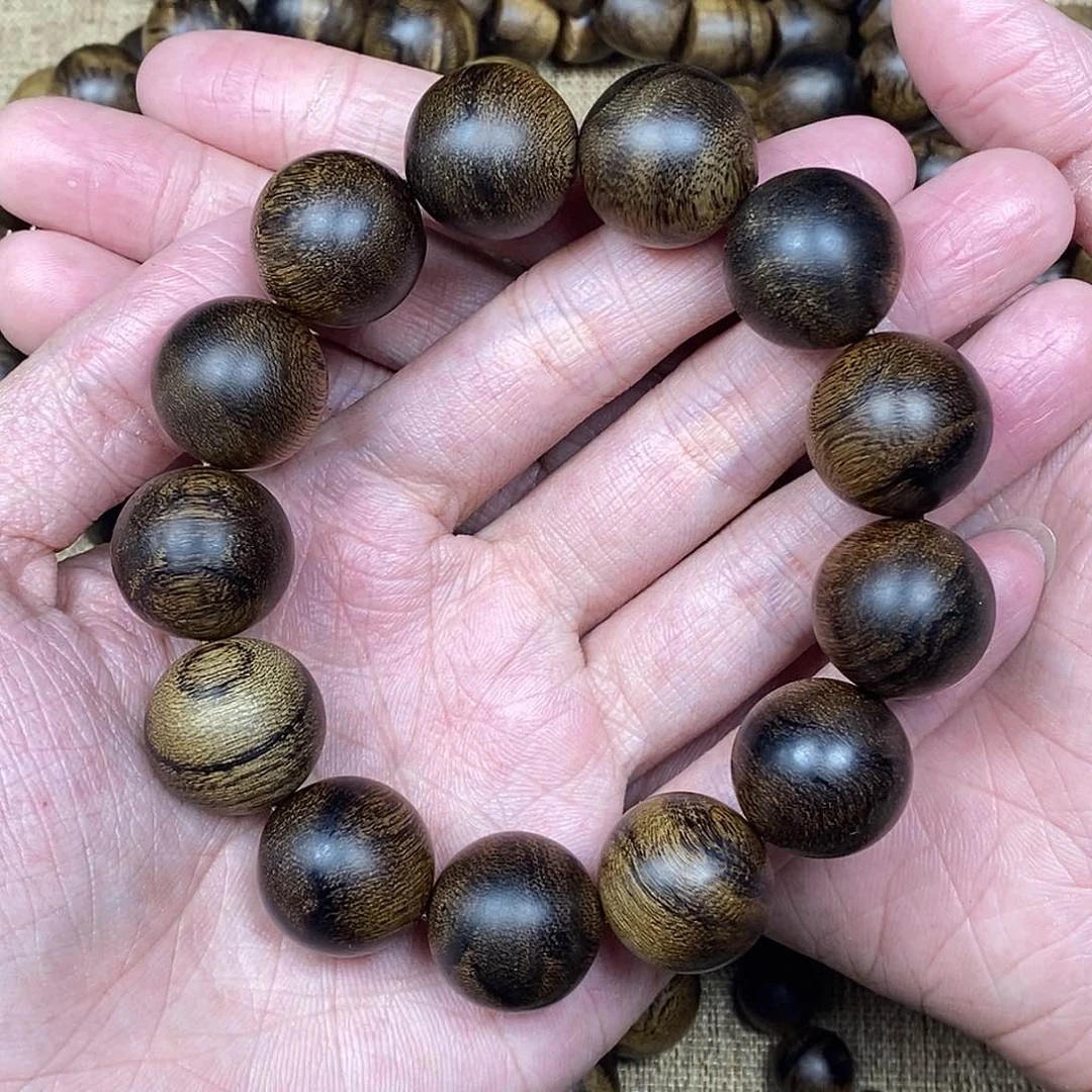 沉香手串越南芽庄白棋楠