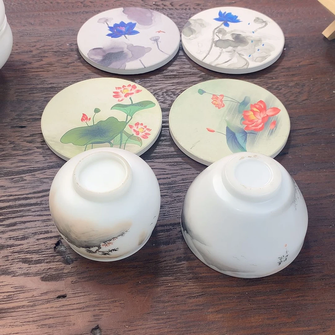 冰种素烧手绘主人杯