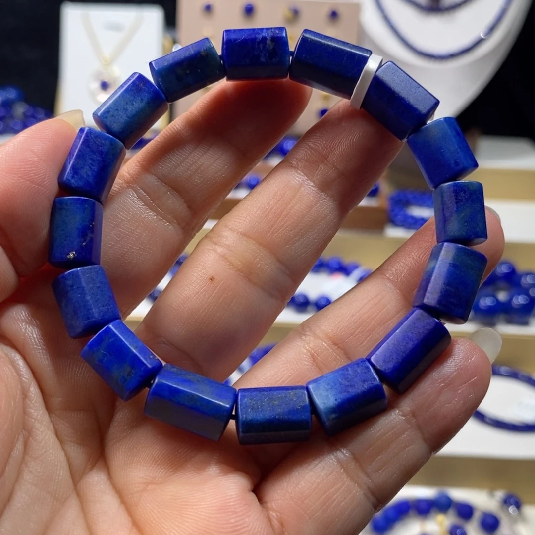 青金石未镶嵌手串9m随型