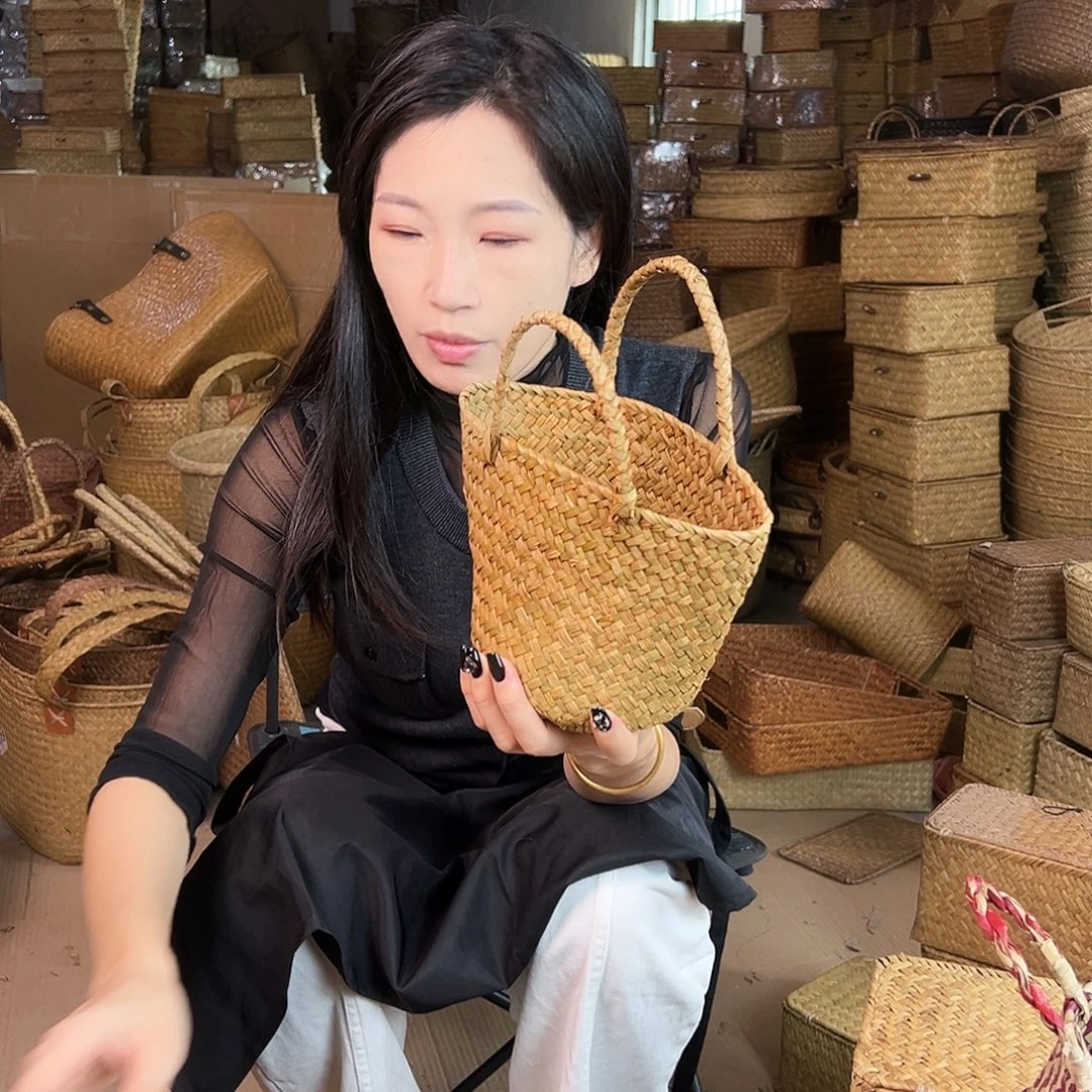 草编草编包/草编收纳盒微瑕疵