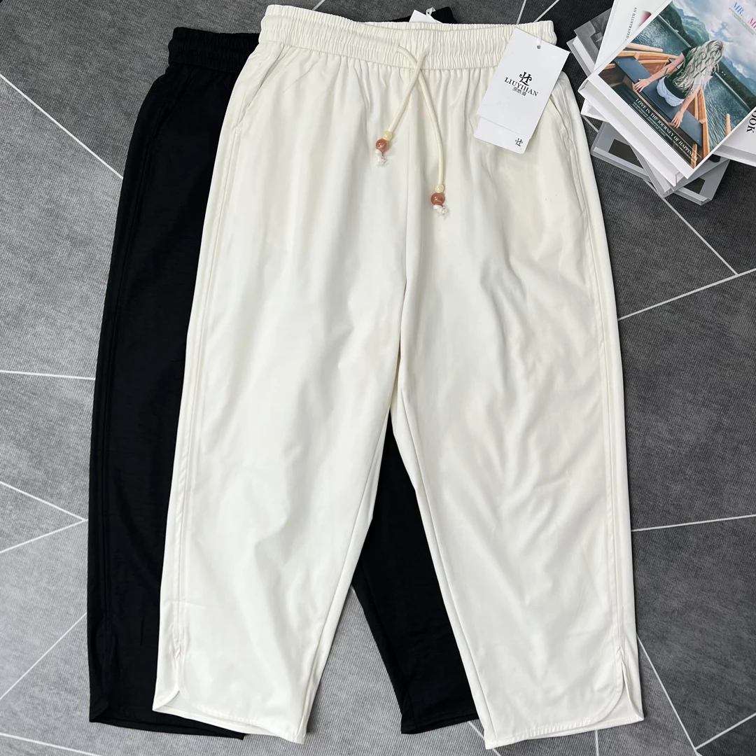 【流依涵】女士夏季宽松九分哈伦裤-68328