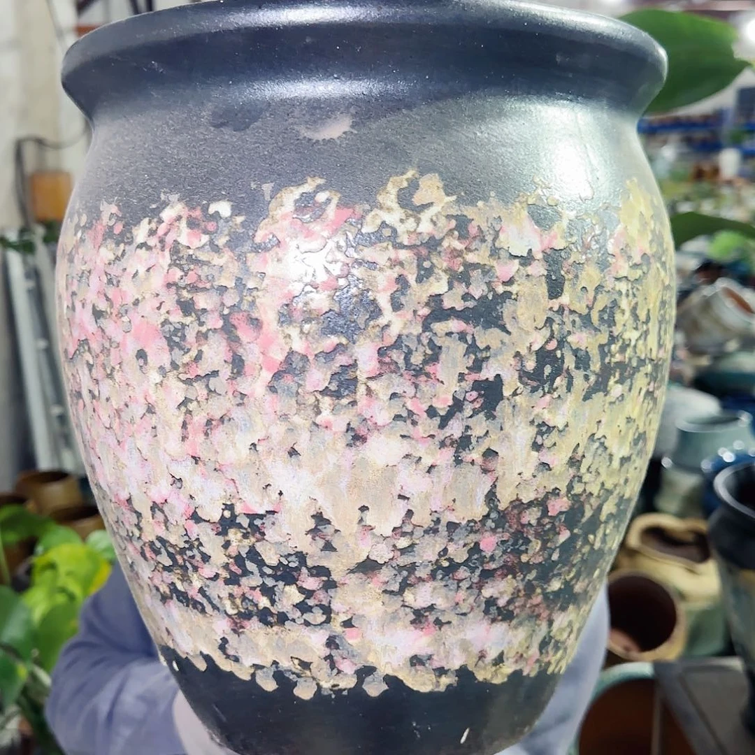 紫砂花盆高30口27