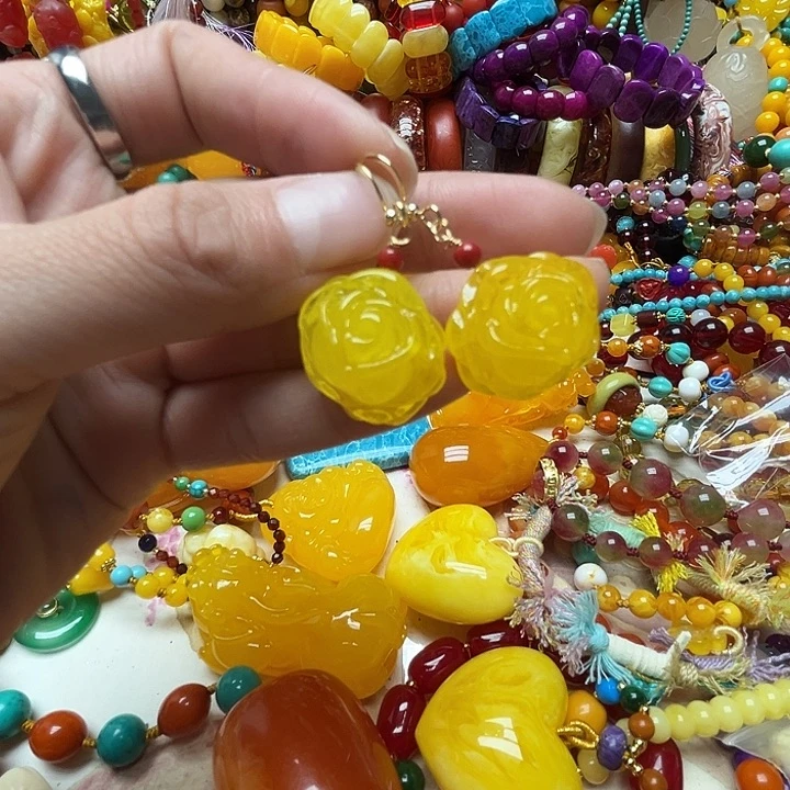 树脂制品584花朵耳勾