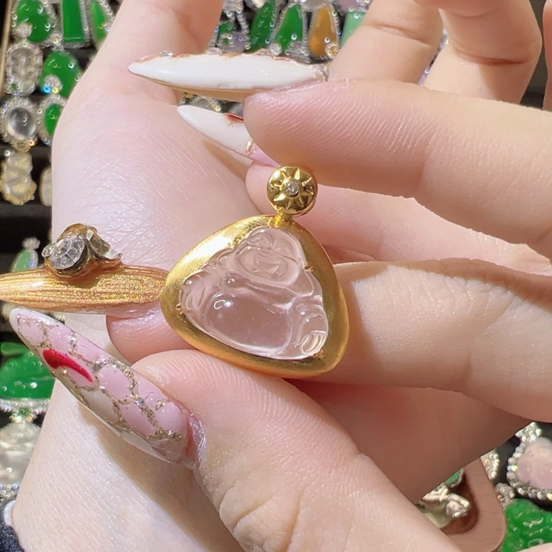 石英质玉颈饰银S925镶嵌