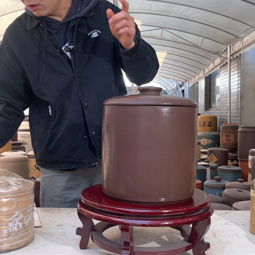 紫砂茶叶罐9饼茶叶罐